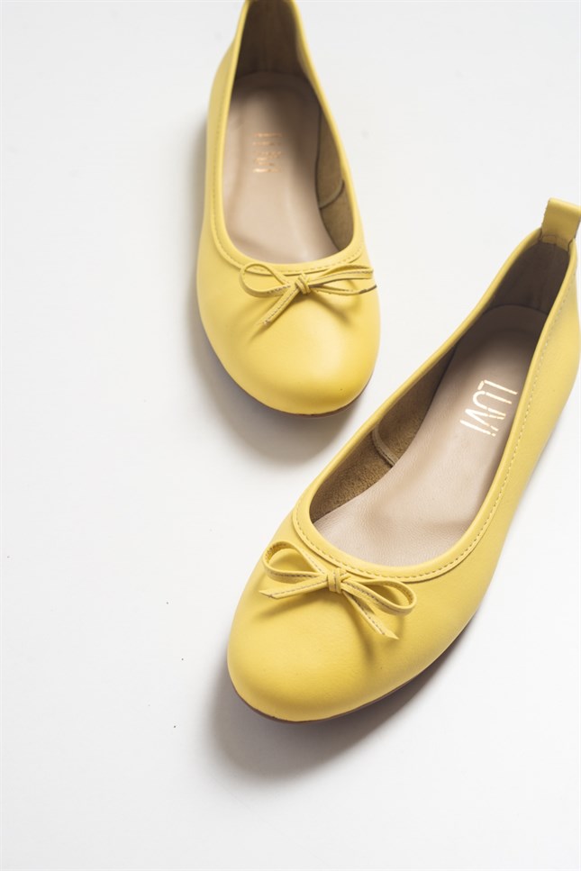 01 Sarı Cılt Kadın Babet Ayakkabı