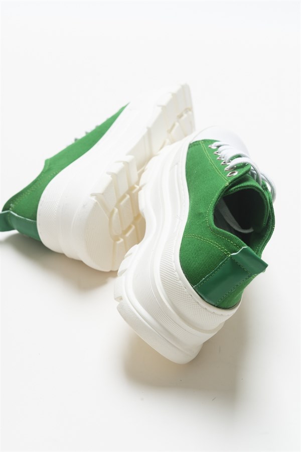46-420-9-YESIL KETEN420 Yeşil Keten Kadın Spor Ayakkabı