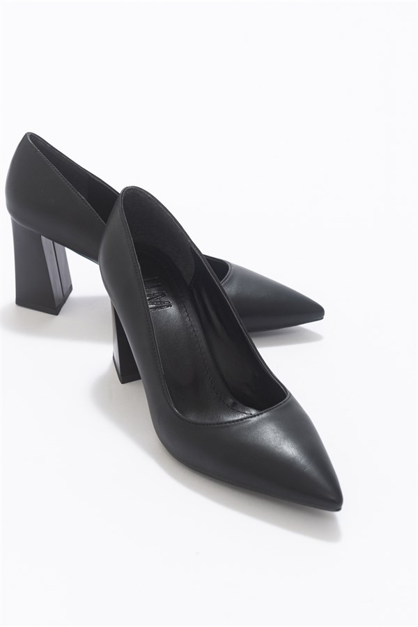 71-8028-1-SIYAH CILTABATE Siyah Cilt Kadın Topuklu Ayakkabı