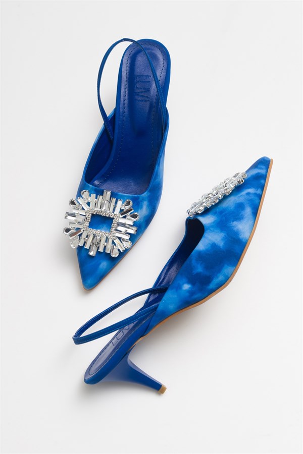 144-243-1-SAX MAVIADES Sax Mavi Kadın Topuklu Ayakkabı