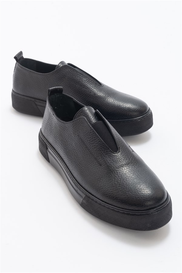 5-M2233-3-SIYAH/SIYAHANTE Siyah-Siyah Deri Erkek Ayakkabı