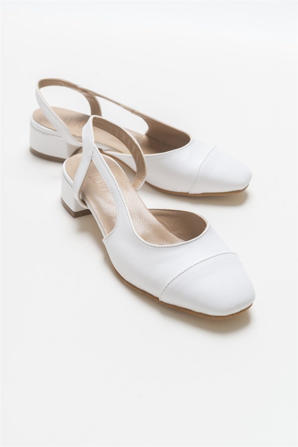 33-88-4-BEYAZBONITA Beyaz Kadın Topuklu Sandalet