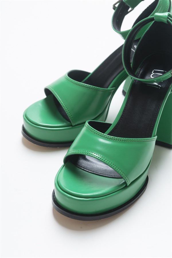 52-817-3-YESILCHAIR Yeşil Kadın Topuklu Ayakkabı
