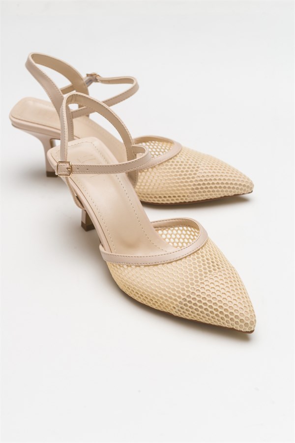 71-6205-2-BEJCHIC Bej Kadın Topuklu Ayakkabı
