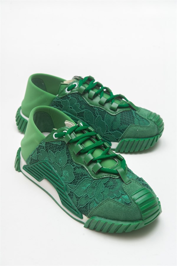 147-248-4-YESIL DANTELDOLLY Yeşil Dantel Kadın Spor Ayakkabı