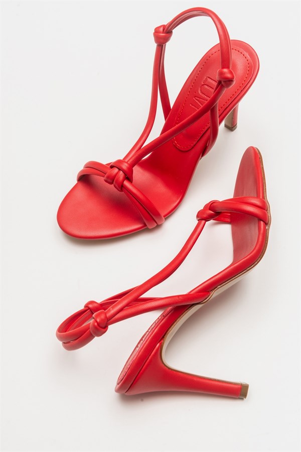 71-6061-3-KIRMIZIFRIDA Kırmızı Kadın Topuklu Ayakkabı