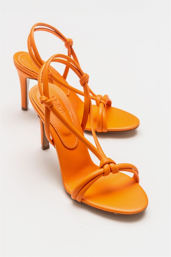 71-6061-7-TURUNCUFRIDA Turuncu Kadın Topuklu Ayakkabı