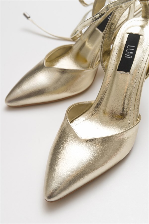 25-7001-4-ALTINHARA Altın Kadın Topuklu Ayakkabı