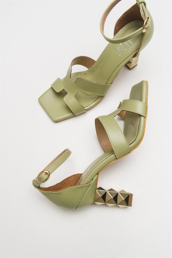 124-3655-1-MINT YESILIHAVE Mint Yeşili Kadın Topuklu Ayakkabı