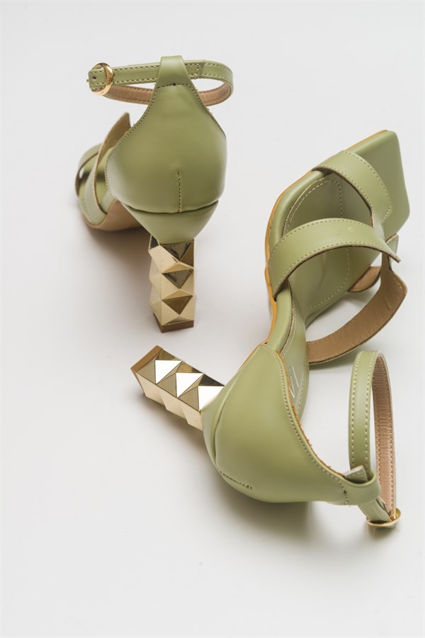 124-3655-1-MINT YESILIHAVE Mint Yeşili Kadın Topuklu Ayakkabı