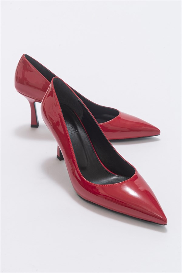 71-5700-10-KIRMIZI RUGANHECTOR Kırmızı Rugan Kadın Topuklu Ayakkabı