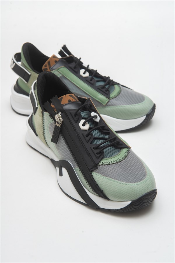 122-11-1-YESILIVAR Yeşil Fileli Kadın Spor Ayakkabı