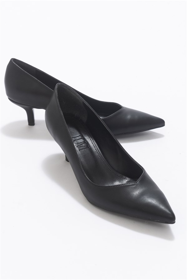71-5055-1-SIYAH CILTLADY Siyah Cilt Kadın Topuklu Ayakkabı