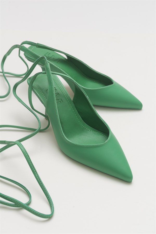 140-5530-5-YESIL CILTLAVIN Yeşil Cilt Kadın Topuklu Ayakkabı