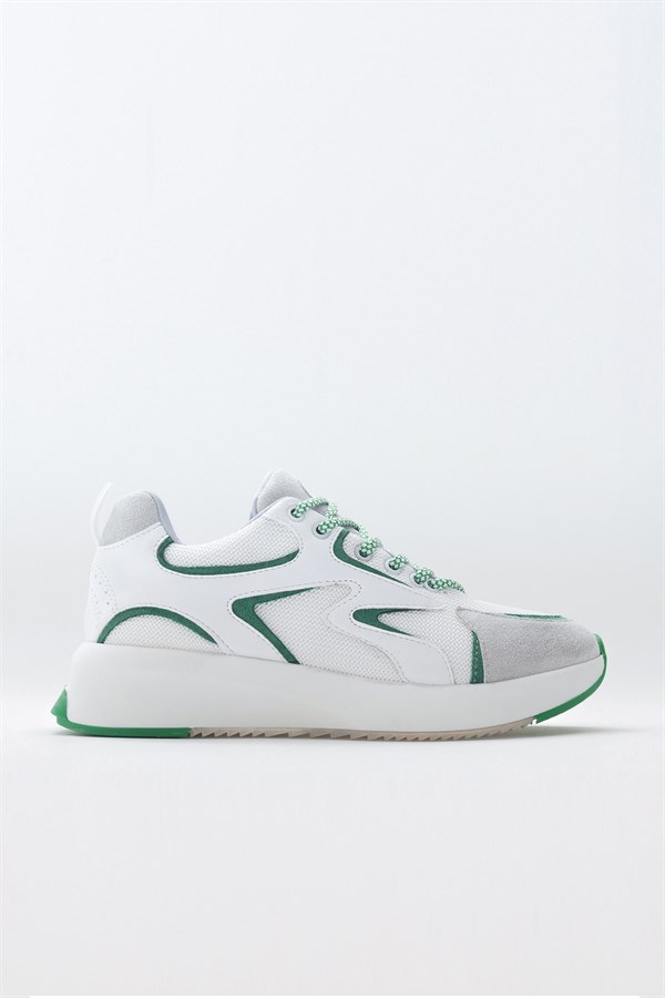98-68129-4-BEYAZ/YESILMALTA Beyaz Yeşil Kadın Spor Ayakkabı