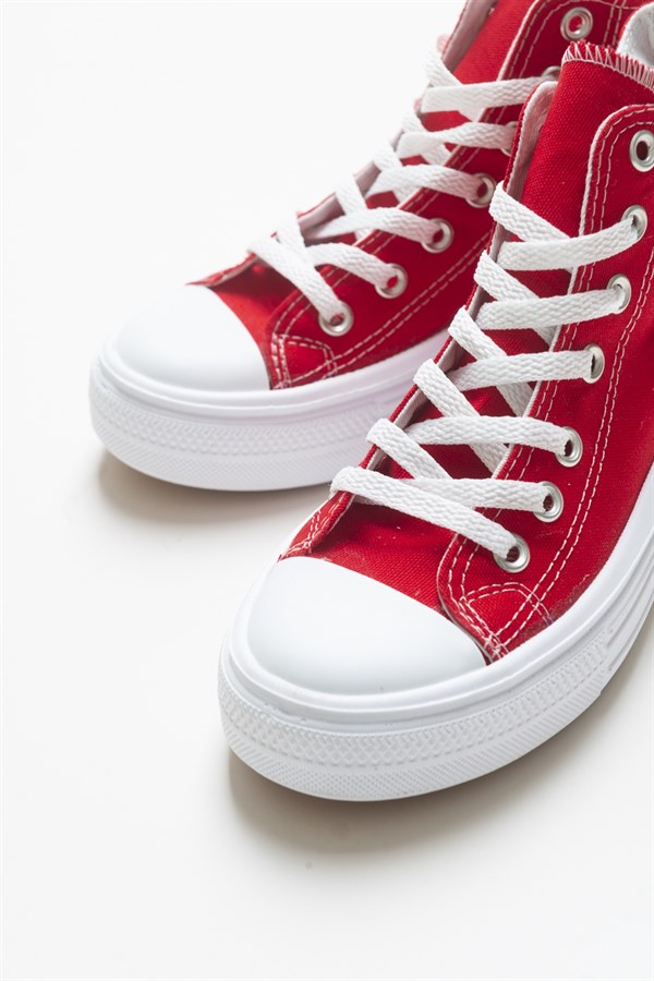 114-170-1-KIRMIZI KETENPATRA Kırmızı Keten Kadın Spor Ayakkabı