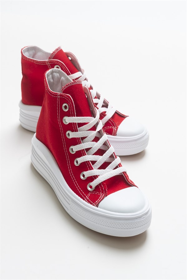 114-170-1-KIRMIZI KETENPATRA Kırmızı Keten Kadın Spor Ayakkabı