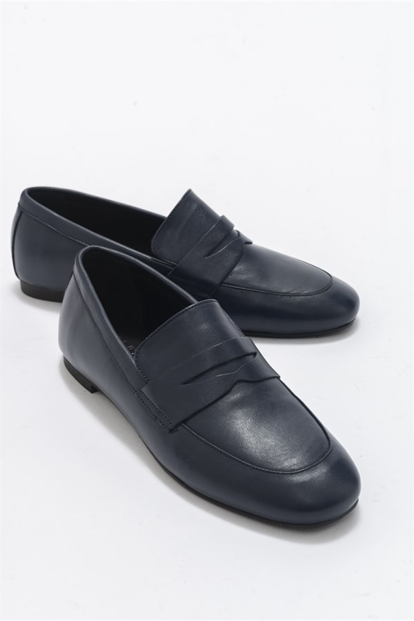 151-01-1-LACIVERT CILTPEAK Lacivert Cilt Kadın Loafer Ayakkabı