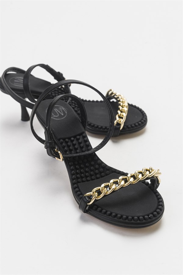 189-22310-1-SIYAHSİMPLE Siyah Kadın Topuklu Ayakkabı