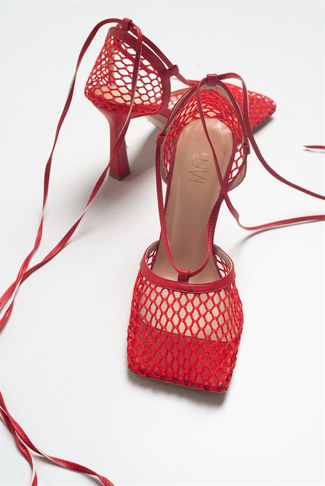 568 Kırmızı Kadın Topuklu Ayakkabı