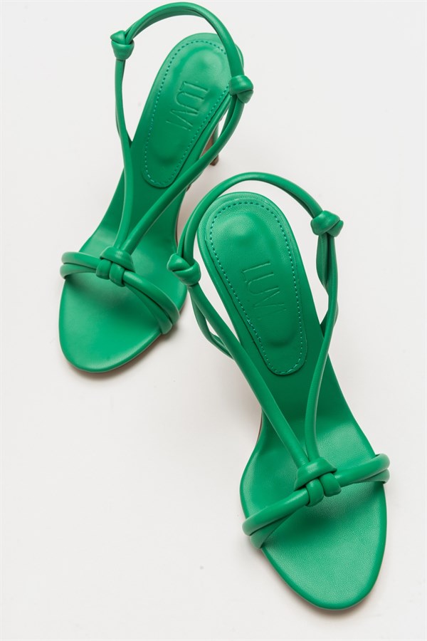 71-6061-5-YESILFRIDA Yeşil Kadın Topuklu Ayakkabı